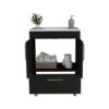 Modern Black Bathroom Vanity with Double Doors and Drawer