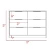 4 Drawer Double Dresser Maryland, Metal Handle, Black Wengue / Pine
