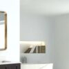 Elegant Gold Bathroom Hanging Mirror, 22"x30”