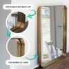 Elegant Gold Bathroom Hanging Mirror, 22"x30”