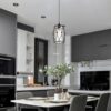 Nordic Minimalist Pendant Lamp - Rustic Industrial Black Cage