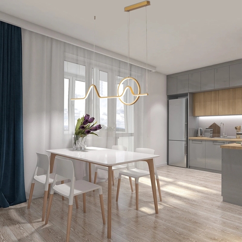 Modern LED Chandelier - Adjustable Ceiling Pendant Light