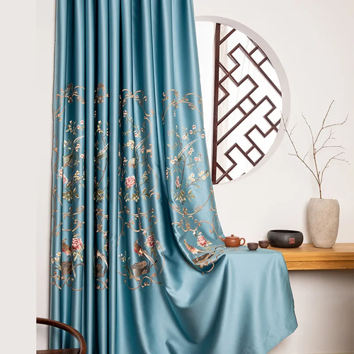 High-end Embroidered Curtains for Bedroom Living Room Study