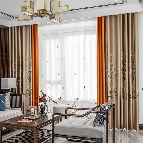 High-end Embroidered Curtains for Bedroom Living Room Study