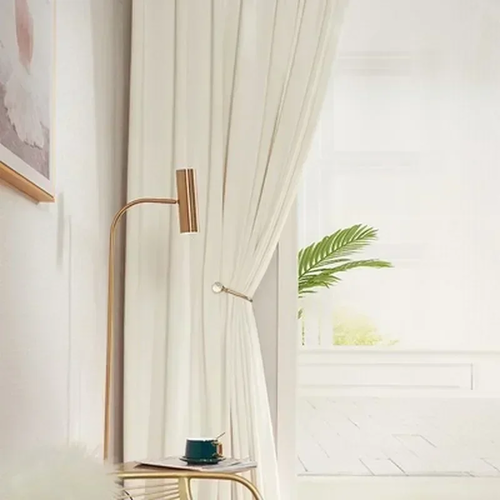 Nordic Curtains for Living Room | Simple Velvet Light-Filtering Design