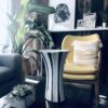 Gold Stripe Retro Style Porcelain Vase - Art Deco Inspired