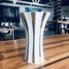 Gold Stripe Retro Style Porcelain Vase - Art Deco Inspired
