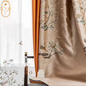 High-end Embroidered Curtains for Bedroom Living Room Study