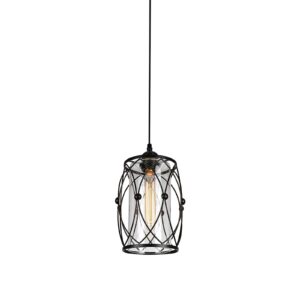 Nordic Minimalist Pendant Lamp - Rustic Industrial Black Cage