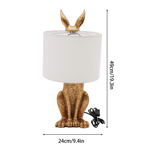 Nordic Resin Rabbit Table Lamp – Modern Desk Light