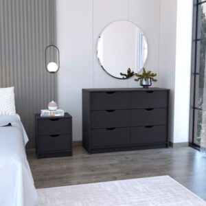 Bennett 2 Piece Bedroom Set, Nightstand + Dresser