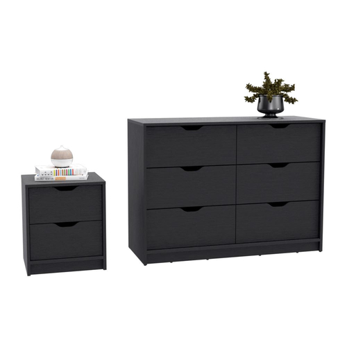 Bennett 2 Piece Bedroom Set, Nightstand + Dresser
