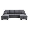 Upholstery Sleeper Sectional Sofa with Storage Chaise