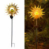 SolarEra Garden Stake Solar Lights Outdoor Sun Decor Crackle Glass