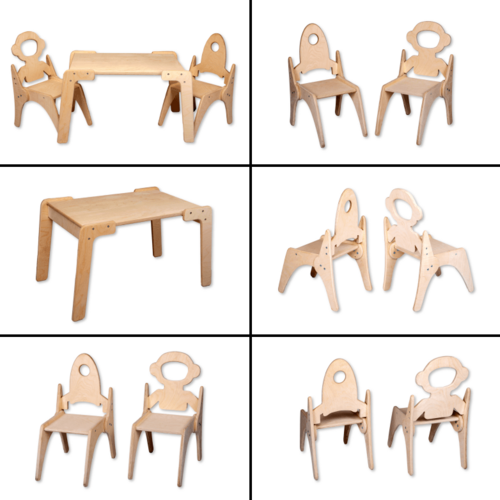 Montessori Table and Chair Set for Independent Learning