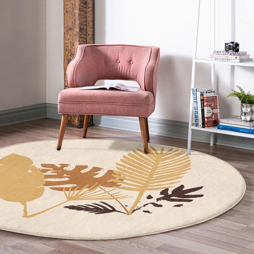 Abstract Round Rug | Boho Circle Carpet | Non-Slip Area Rug