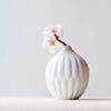 Collection of 3 Textured Porcelain Vases – Decorative and Elegant