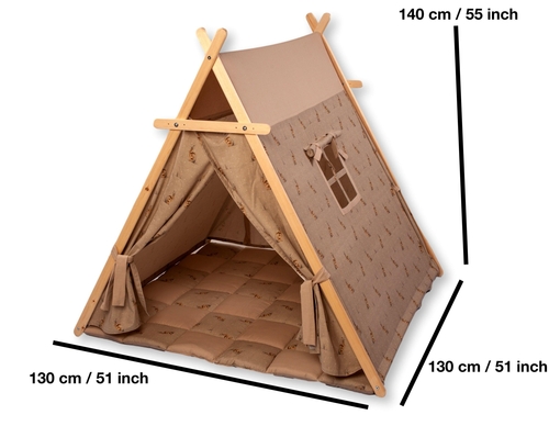 Kids XL Bunny Play Tent with Non-Slip Mat