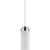 6"W Solar 1-Light Polished Nickel Pendant Light