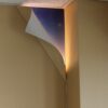 18"H Big Reveal LED Corner Light with Curved Metal Design