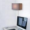 16"W Floating Shade Plug-In Wall Light, White