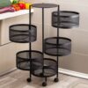 Rotating Fruit and Vegetable Basket, 5-Layer Round Storage