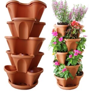 Nature's Distributing Stacking Planters - 5 Tier Self-Watering