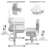 Adjustable Children Learning Table and Chair Set