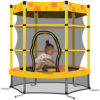 55-Inch Kids Trampoline with Safety Net and Water Sprinkler