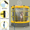 55-Inch Kids Trampoline with Safety Net and Water Sprinkler