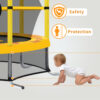 55-Inch Kids Trampoline with Safety Net and Water Sprinkler