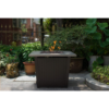 32" Square Outdoor Propane Fire Pit Table for Patio