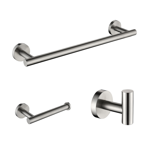 Durable 3 Pieces Bathroom Hardware Set with Matte Finish