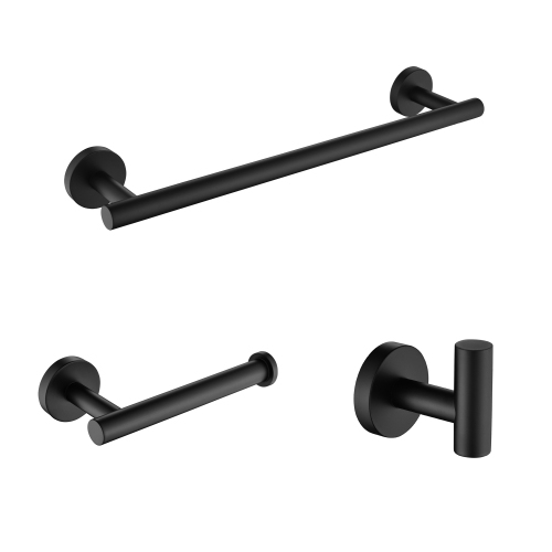 Durable 3 Pieces Bathroom Hardware Set with Matte Finish