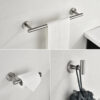 Durable 3 Pieces Bathroom Hardware Set with Matte Finish