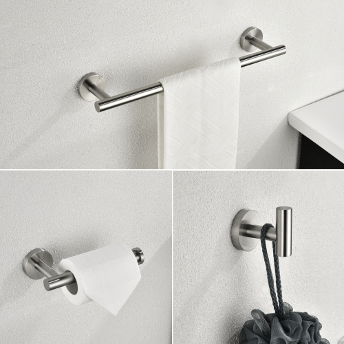Durable 3 Pieces Bathroom Hardware Set with Matte Finish