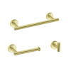 Golden 3-Piece Bathroom Hardware Set