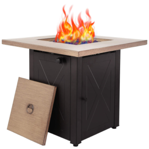 28" Outdoor Gas Fire Pit Table – Propane Patio Firetable