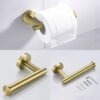 Golden 3-Piece Bathroom Hardware Set