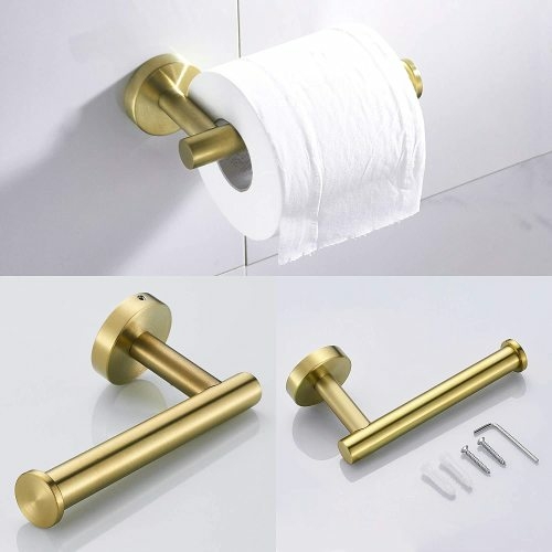 Golden 3-Piece Bathroom Hardware Set