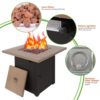 28" Outdoor Gas Fire Pit Table – Propane Patio Firetable