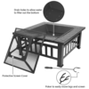 Portable Courtyard Metal Fire Bowl Pit with Accessories