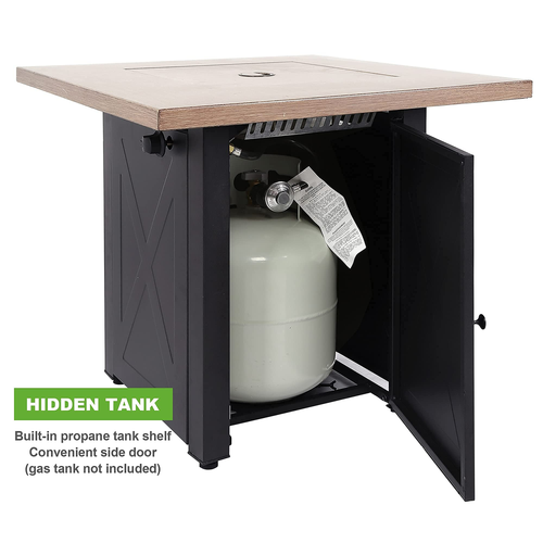 28" Outdoor Gas Fire Pit Table – Propane Patio Firetable