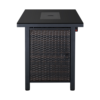 Rattan Propane Outdoor Fire Pit Table with Lid - Durable & CSA Approved