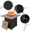 28" Outdoor Gas Fire Pit Table – Propane Patio Firetable