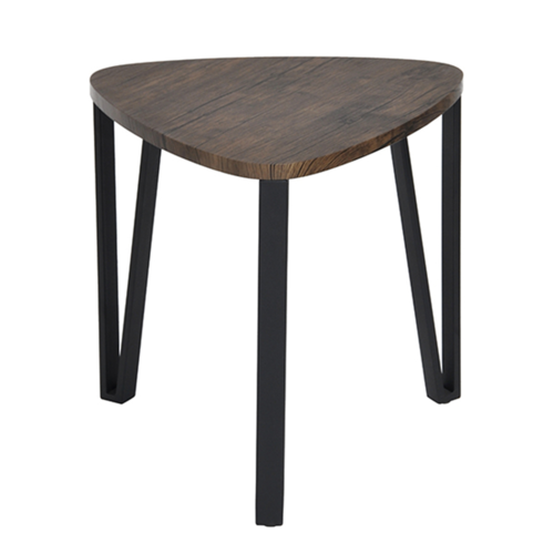 3 Set Nesting Triangle End Coffee Tables – Rustic Brown