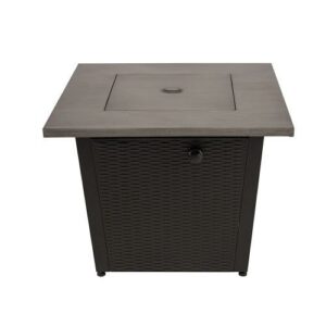 32" Square Outdoor Propane Fire Pit Table for Patio