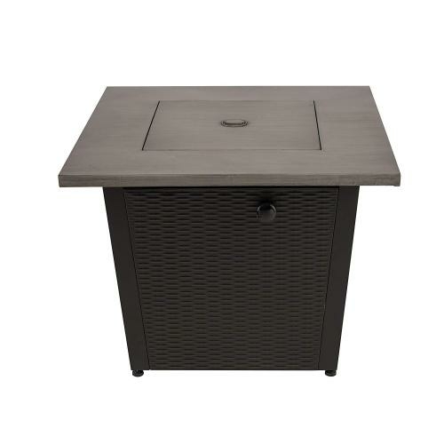 32" Square Outdoor Propane Fire Pit Table for Patio