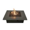 32" Square Outdoor Propane Fire Pit Table for Patio