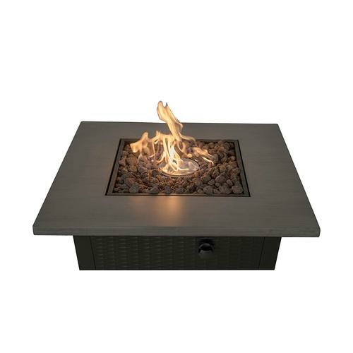 32" Square Outdoor Propane Fire Pit Table for Patio